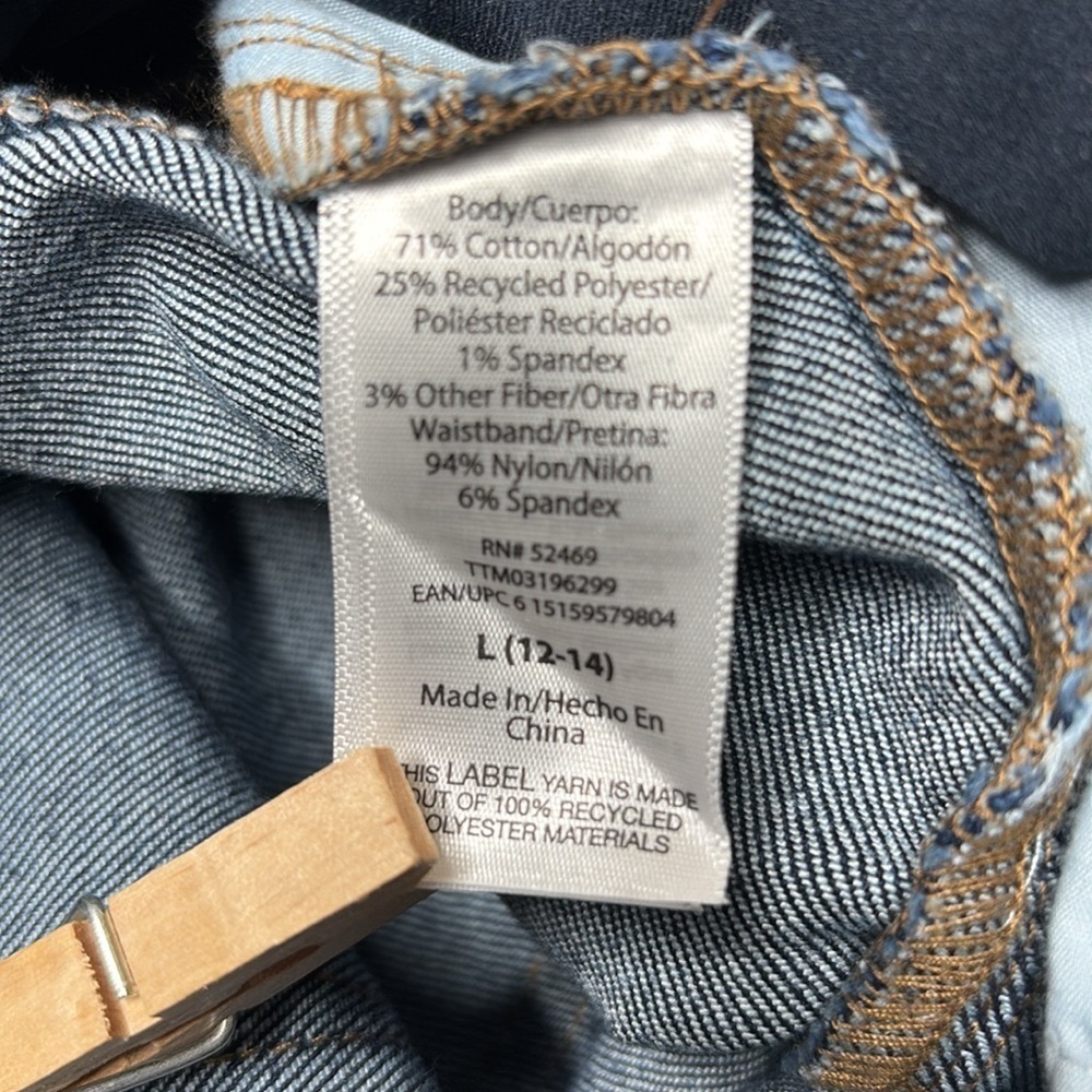 NWT Time and Tru Maternity Straight Leg Stretch with Belly Band Jeans- L 12/-14 - Picture 7 of 7